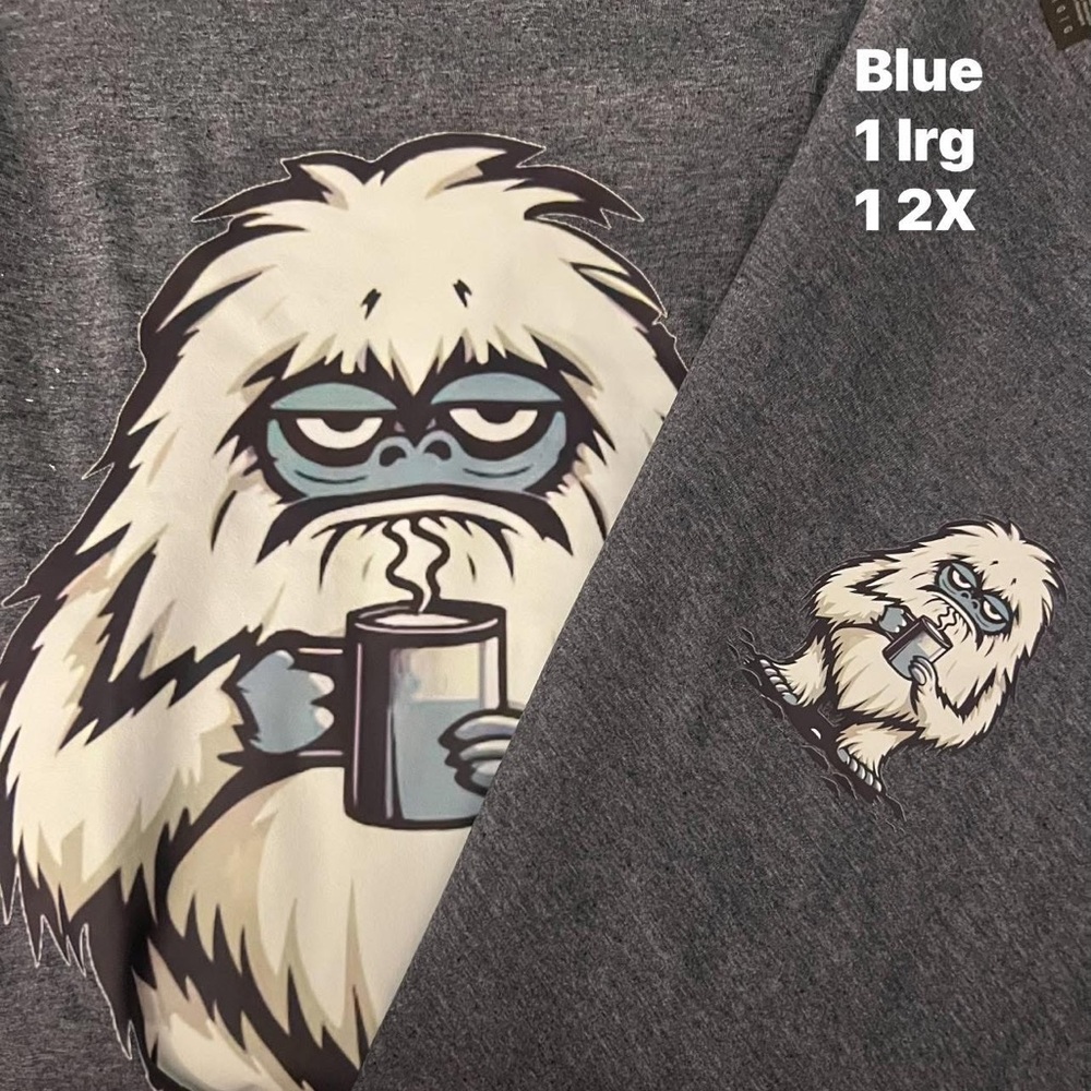 Gildan Gray Tee with Yeti Graphic